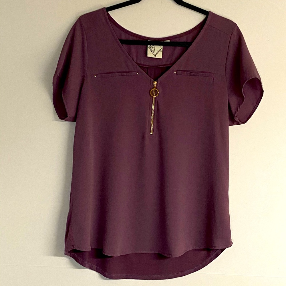 Janetchung Plum Blouse